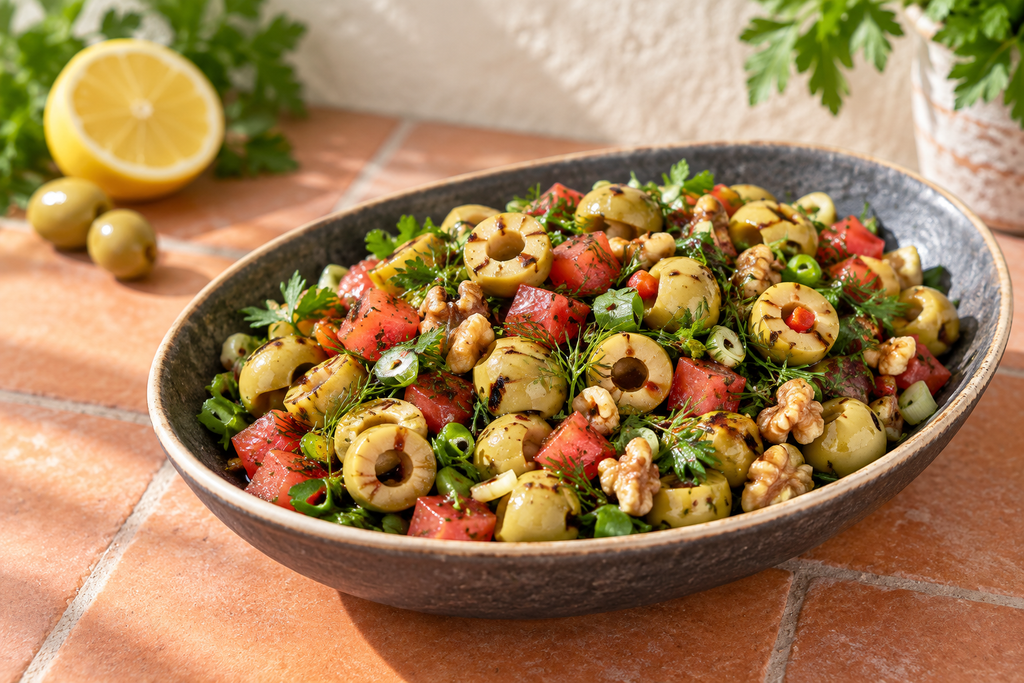 Yeşil Zeytin Salatası Tarifi