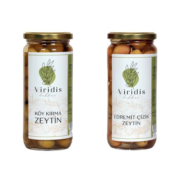 🫒Köy Kırma Zeytin & Edremit Çizik Zeytin Paketi