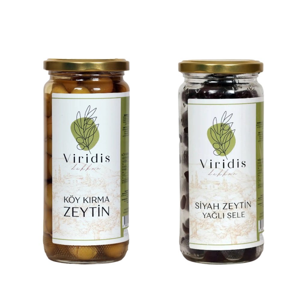 🫒Köy Kırma Zeytin & Yağlı Sele Siyah Zeytin Paketi