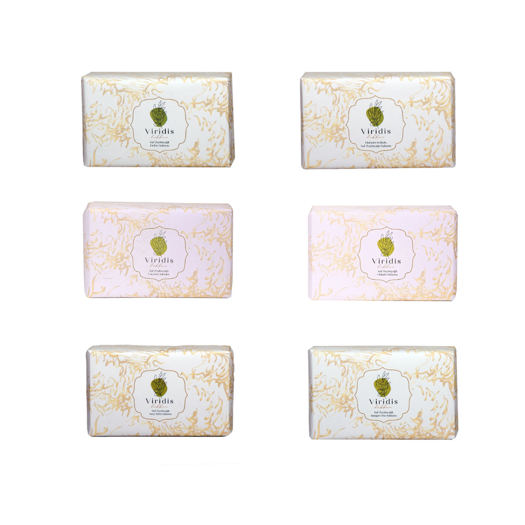 🌿 6’lı Saf Zeytinyağlı Katı Sabun Paketi