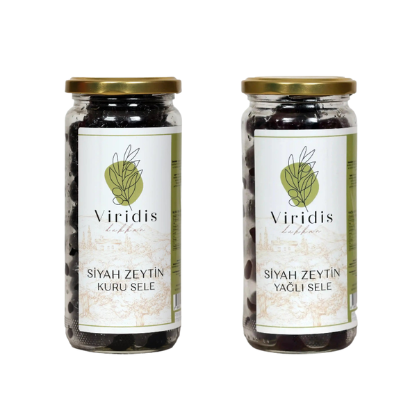 🫒 Kuru Sele Siyah Zeytin & Yağlı Sele Siyah Zeytin Paketi