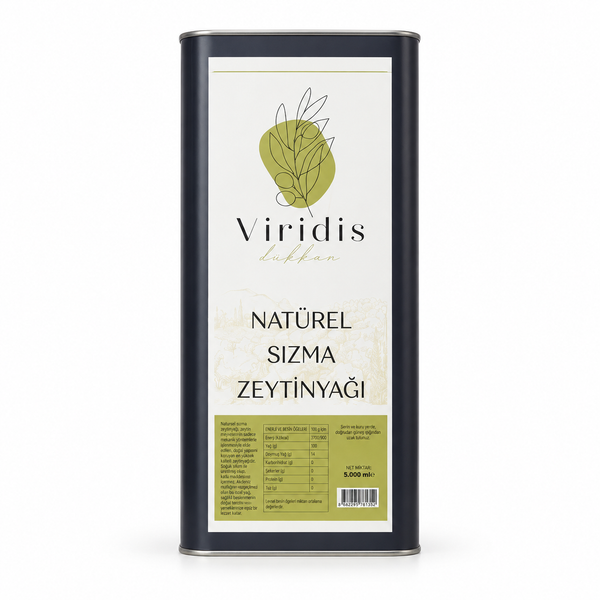 🫒 Viridis Dükkan Natürel Sızma Zeytinyağı 5 L Teneke