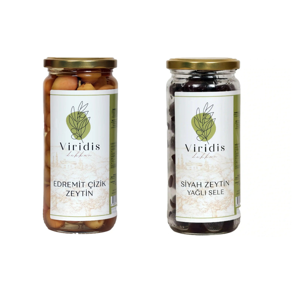🫒Edremit Çizik Zeytin & Yağlı Sele Siyah Zeytin Paketi
